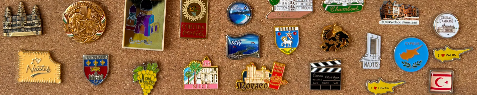 Travel pins collection